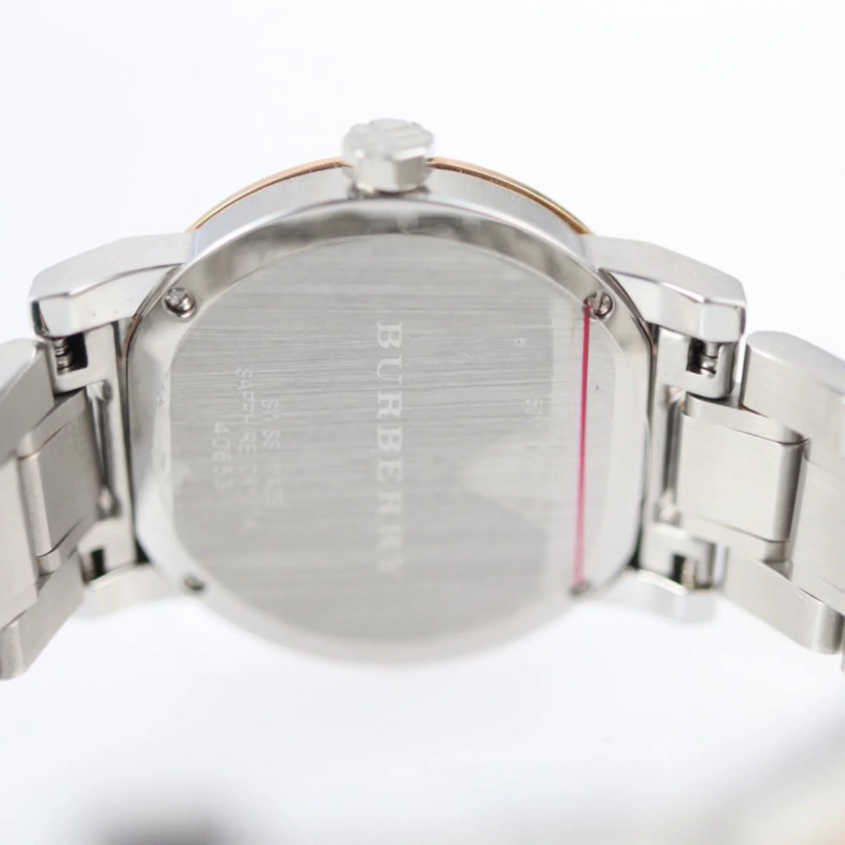 Pre-Owned  Burberry   watch  stainless steel silver rose gold quartz (Good)