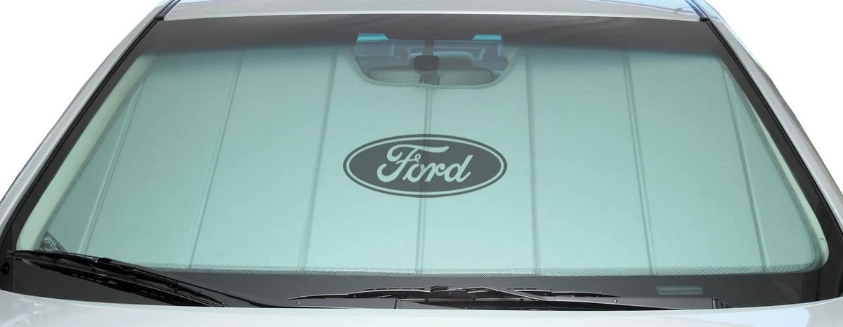 Covercraft  Custom Sunscreen with Black Ford Oval logo for 2015-2019 Ford Transit-150, 2015-2019 Transit-250, 2015-2019 Transit-350, 2015-2019 Transit-350  |  | Silver