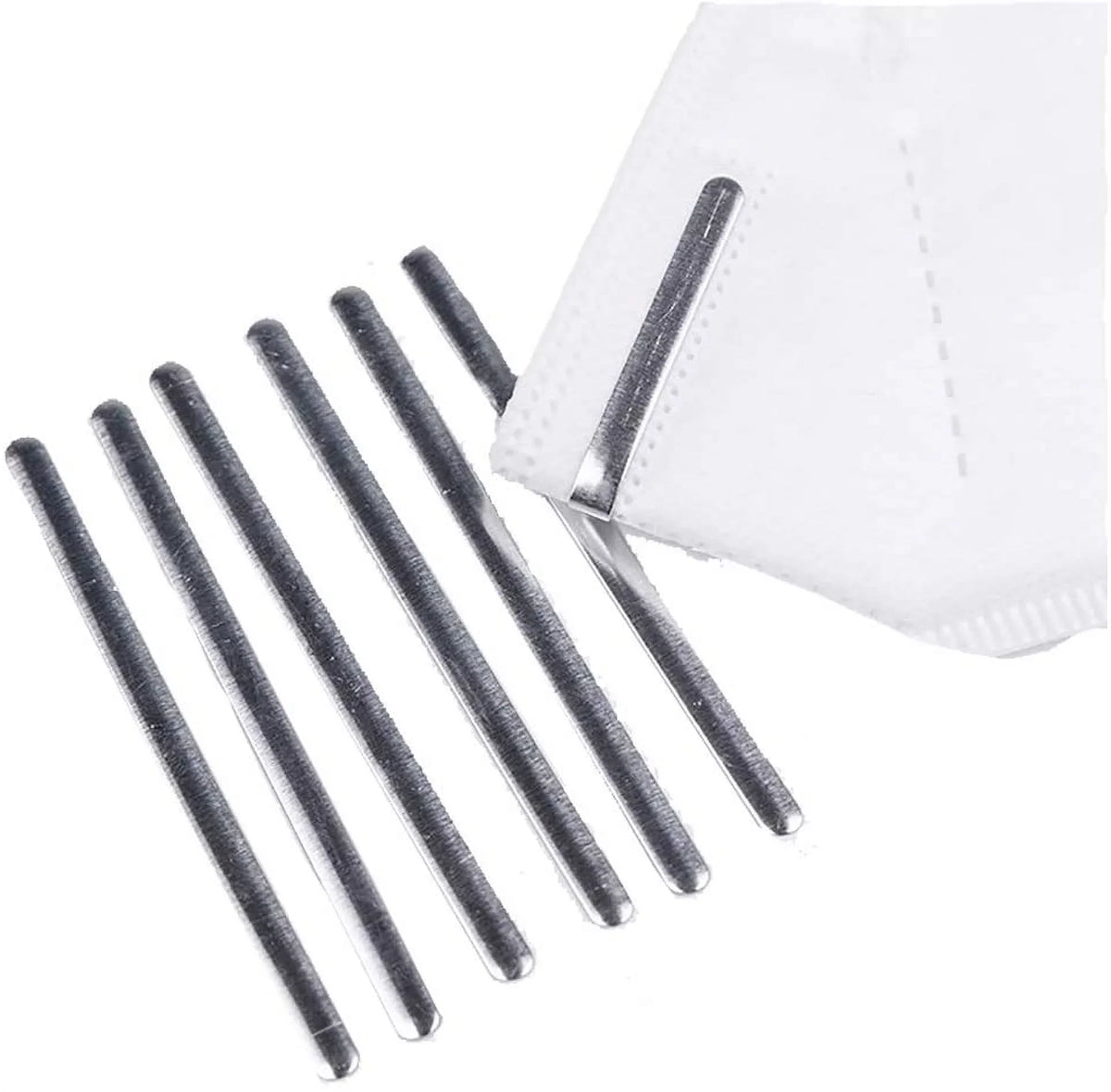 Aluminum Strips Adhesive Back Nose Wire Nose Bridge for Mask 90MM Metal Flat Nose Clips Nose Bridge Bracket  Wire for Sewing Crafts (100PCS)