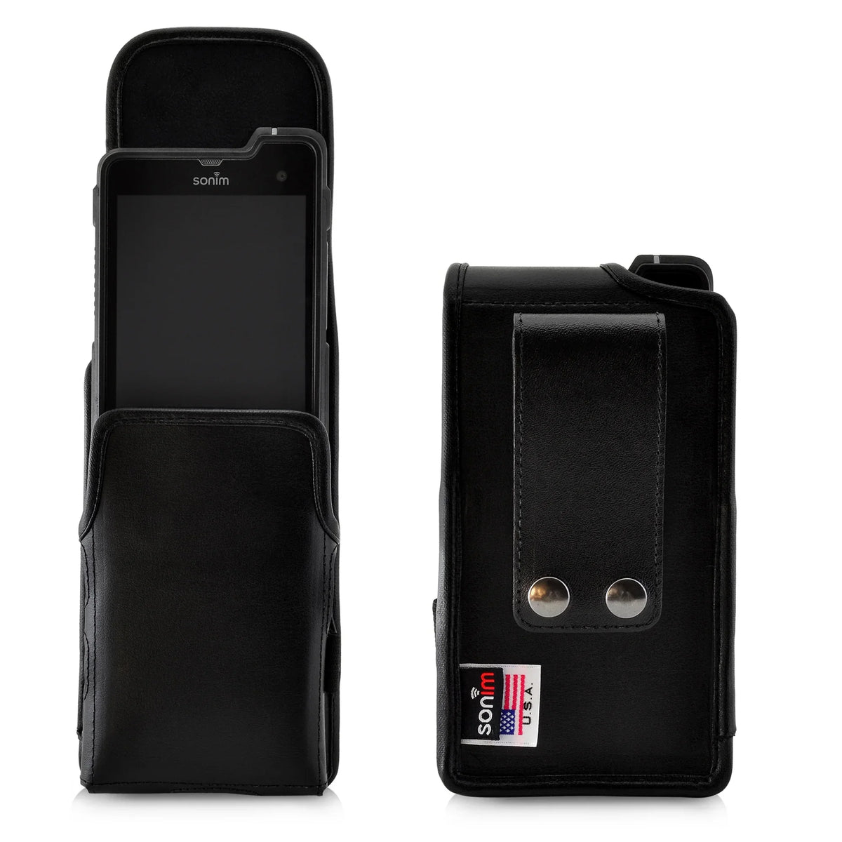 Sonim     Radio Phone Holster Vertical Black Belt Clip Case