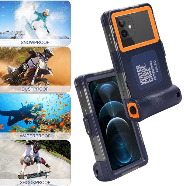 UrbanX Professional [15m/50ft] Swimming Diving Surfing Snorkeling Photo Video Waterproof Protective Case Underwater Housing for Oppo Reno5  And all Phones Up to 6.9 Inch  with Lanyard