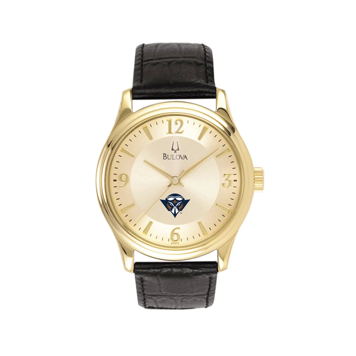 Men's Bulova  Gold/Black Tennessee-Martin Skyhawks Stainless Steel Watch with Leather Band