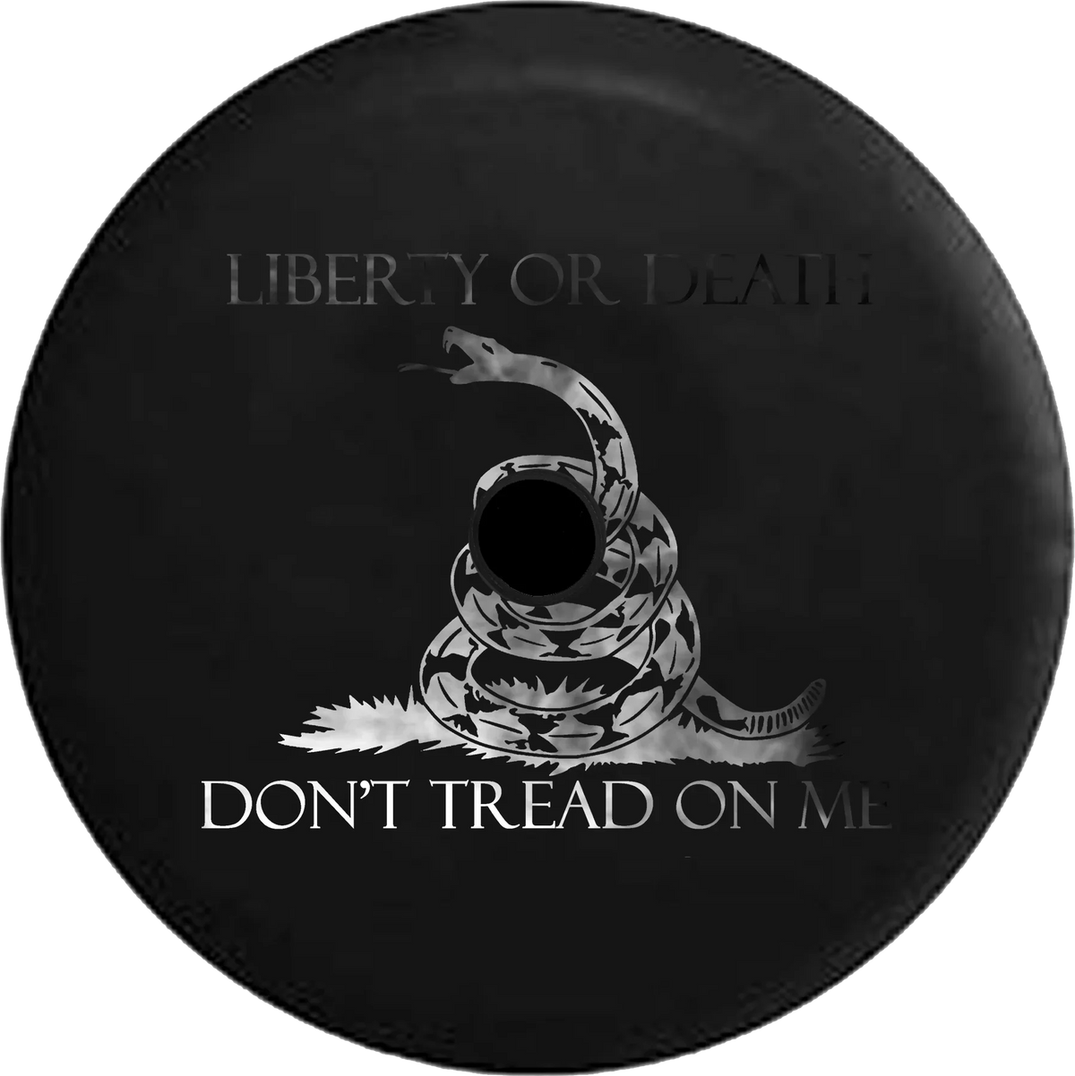 2018 2019 Wrangler  Backup Camera Liberty or Death Don't Tread on Me Snake Dark Smoke Spare Tire Cover for Jeep  32 Inch
