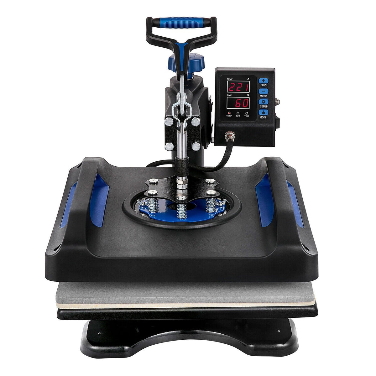 Blue Heat Press Machine 975W, 15 x 15 Inches Sublimation Transfer Printer, Digital Precise  Control Printing, 360 Swing Away Vinyl Transfer Printer for -Shirts, Canvas Bag, Pillow, Banner