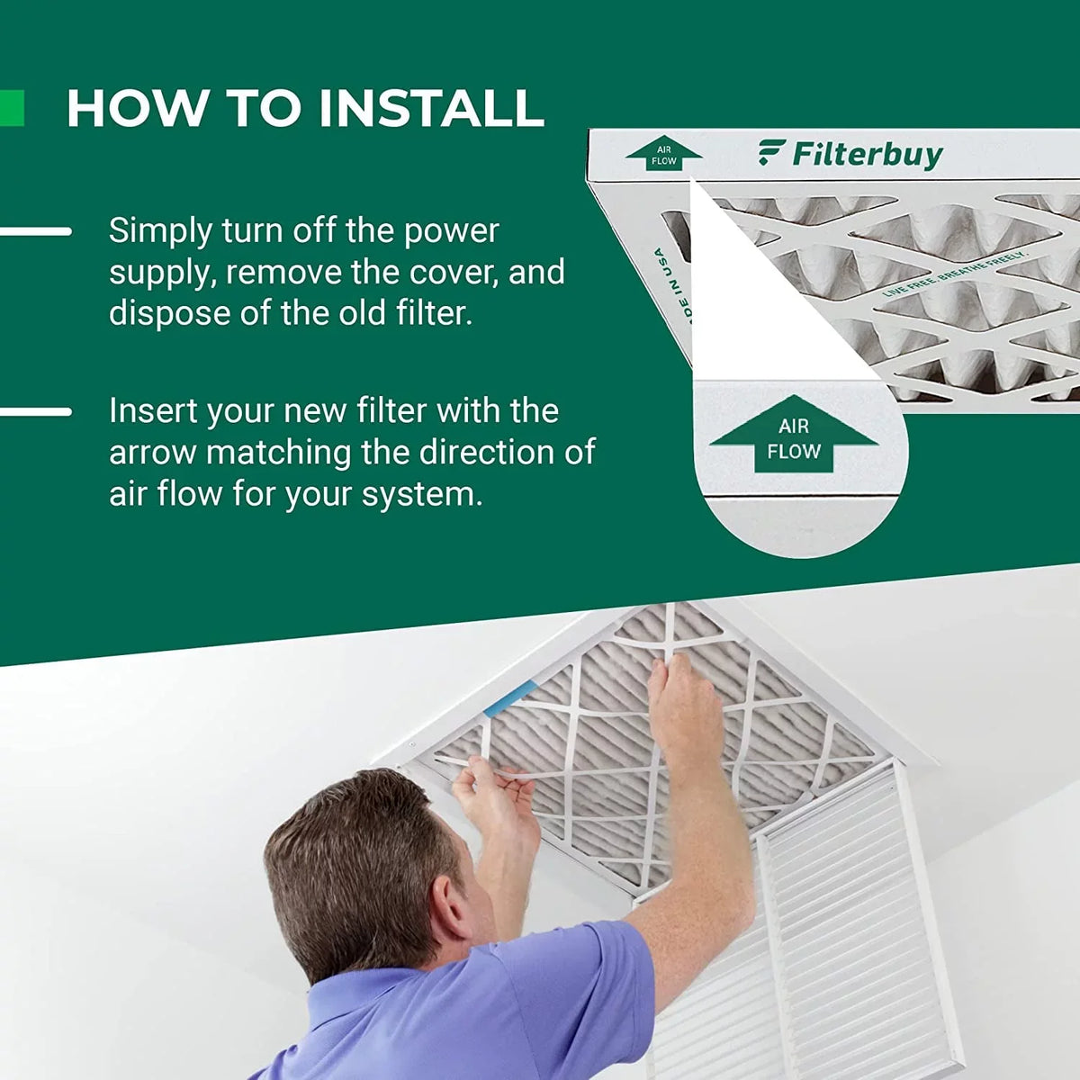 Filterbuy 24x30x1  8 Pleated   Furnace Air Filters (4-Pack)