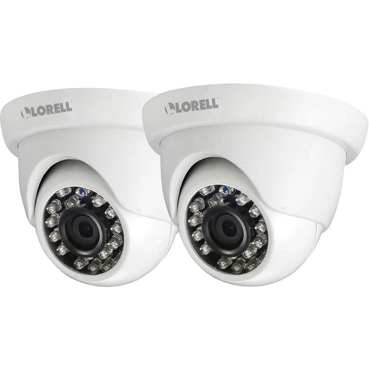 Lorell 5 Megapixel  Surveillance Camera, 2 Pack, Dome, White