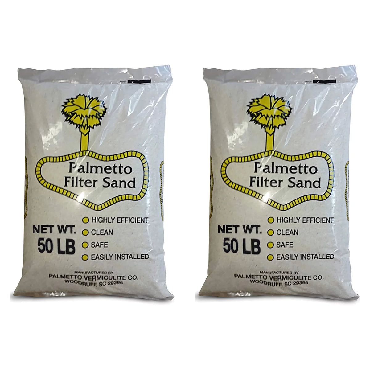 Palmetto Filter Sand for Residential Commercial Pool Filters, 50lb (2 Pack)