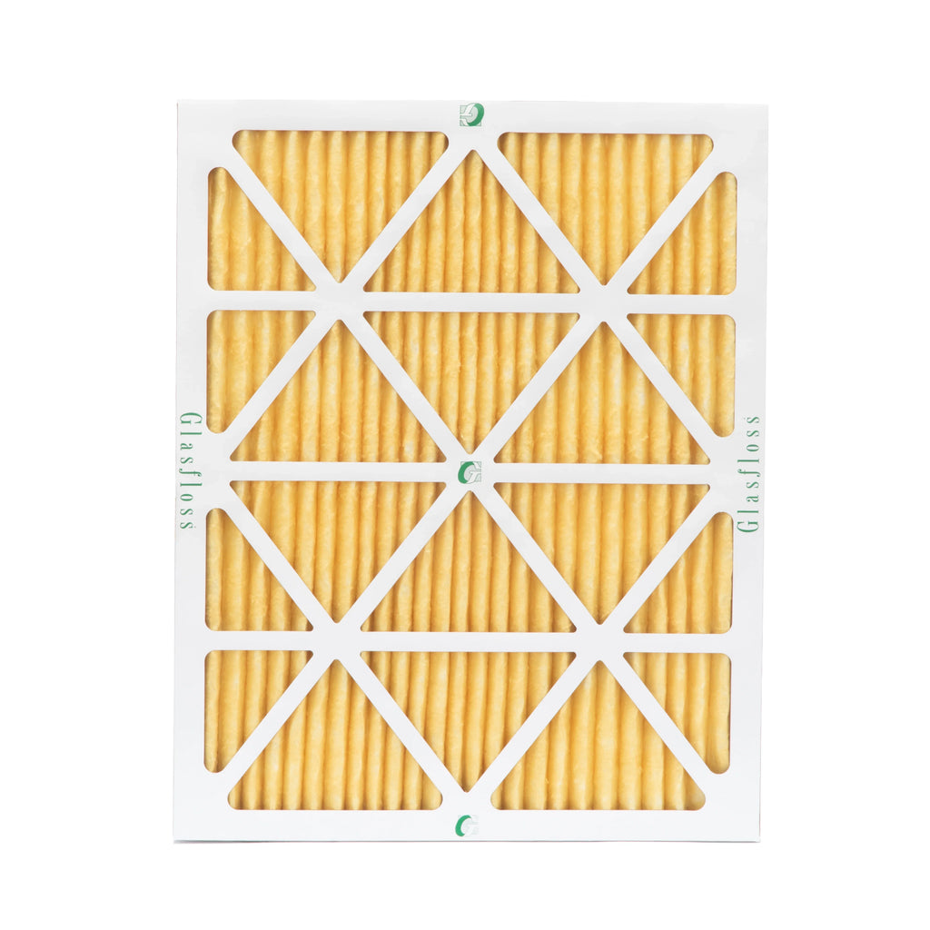 6 Pack of 18x24x1  11 Pleated Air Filters by Glasfloss. Actual Size: 17-1/2 x 23-1/2 x 7/8