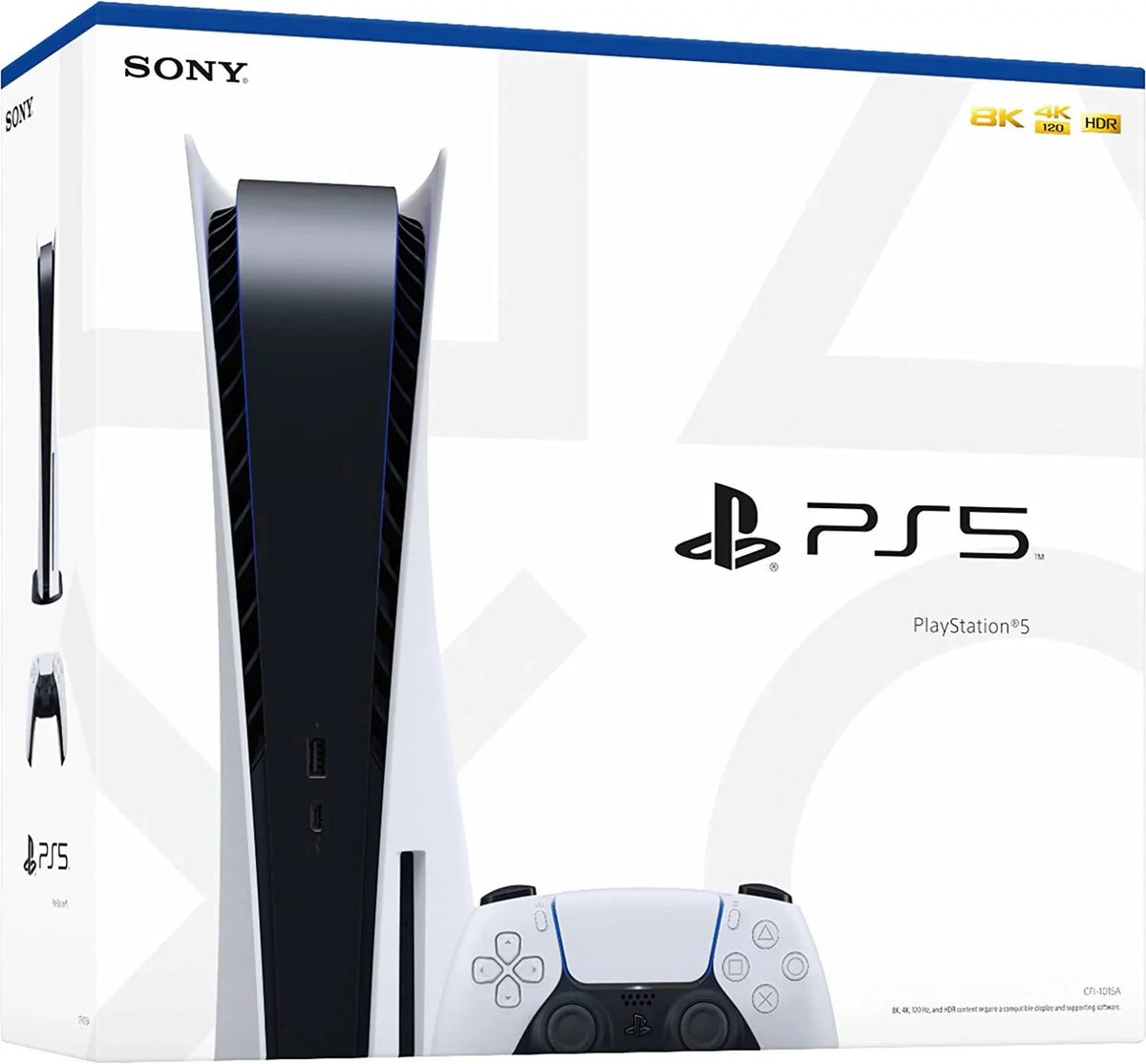 Playstation 5 Sony  Disc Version Gaming Console - x86-64- Ryzen Zen 8 Cores ,  Radeon , 4K  Blu-Ray, 16GB  Memory, Ultra-High Speed 825GB , WiFi 6,  5.1, Ethernet