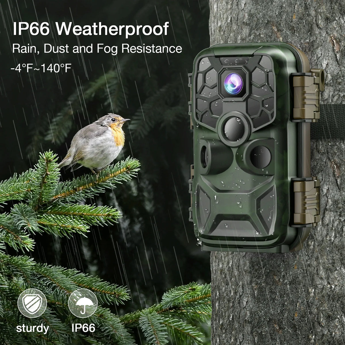 42MP Native 4K 30fps Trail Game Camera WiFi Bluetooth Hunting Deer Camera with Night Vision 3  Sensor Waterproof  Motion Activated 120° Wide Angle Trail Cam for Wildlife Monitoring