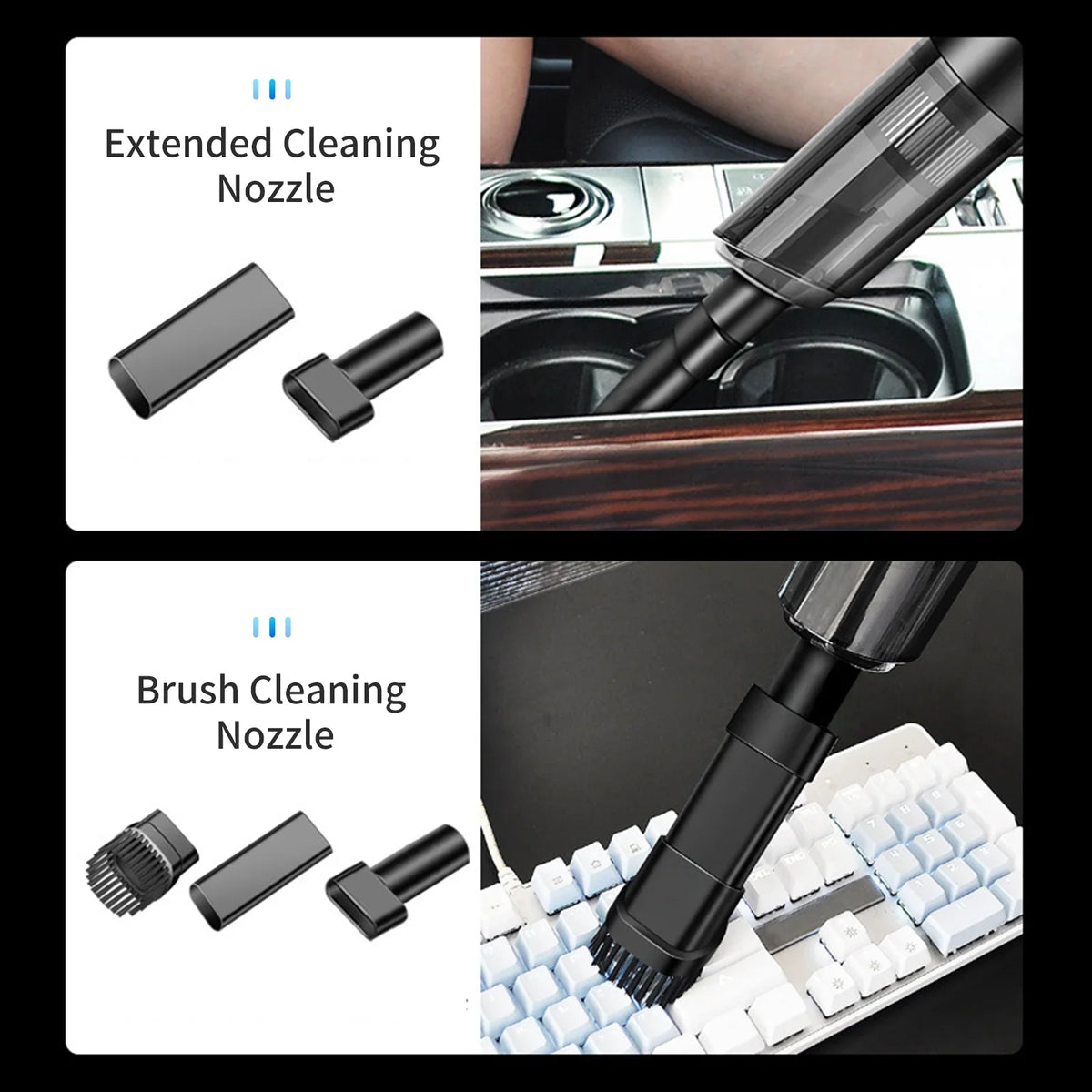 moobody Vacuum Cleaner, 120W Handheld Cleaner, 6000Pa Powerful Suction,  Powered with  Filter for Cleaning Hair Dust Gravel in Home Office