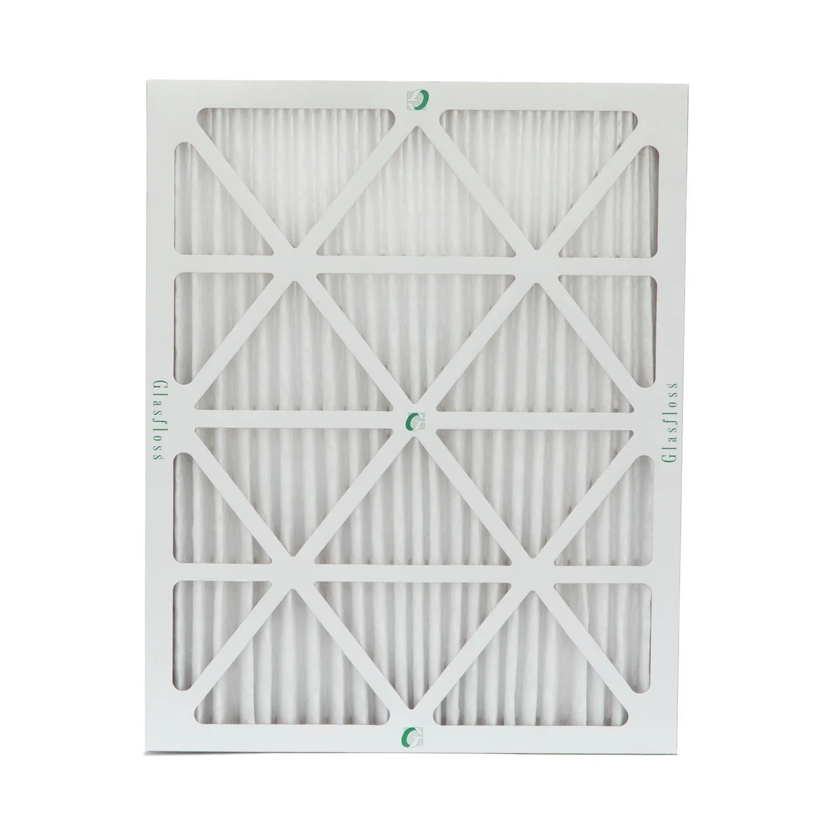 20x25x2  10 Pleated  Furnace Air Filters by Glasfloss Industries. ( 8 Pack ) Exact Size: 19-1/2 x 24-1/2 x 1-3/4