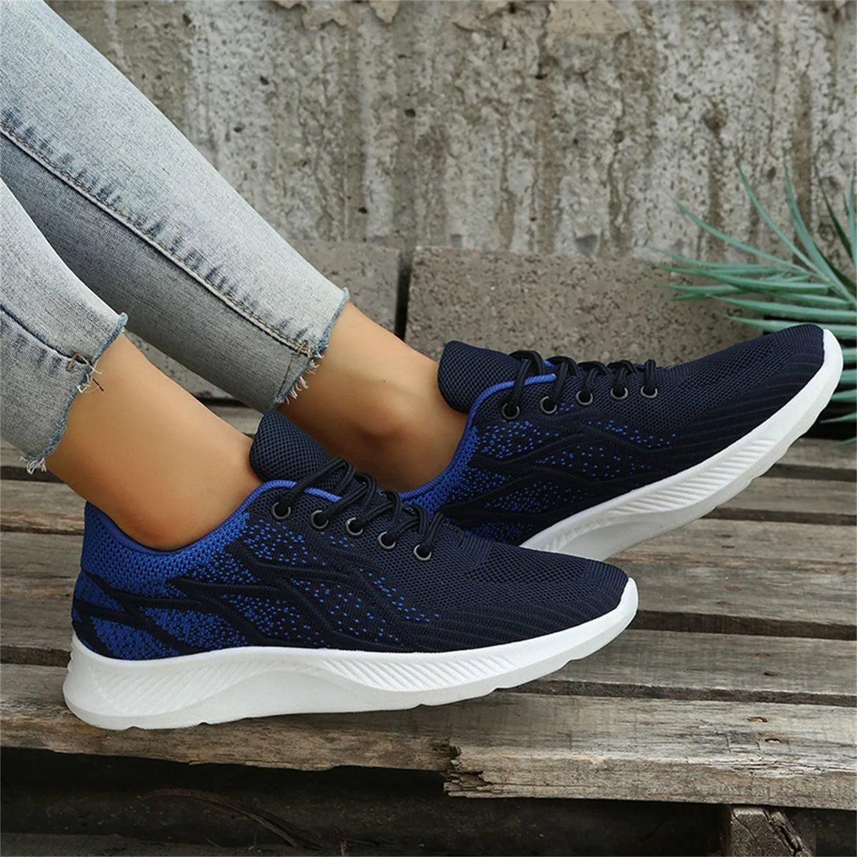AdBFJAF Women Sneakers Size 11 1/2 Fashion Summer and Autumn Women Sneakers Shoes Mesh Breathable and Comfortable Lace Up Cross Pattern Colorblock