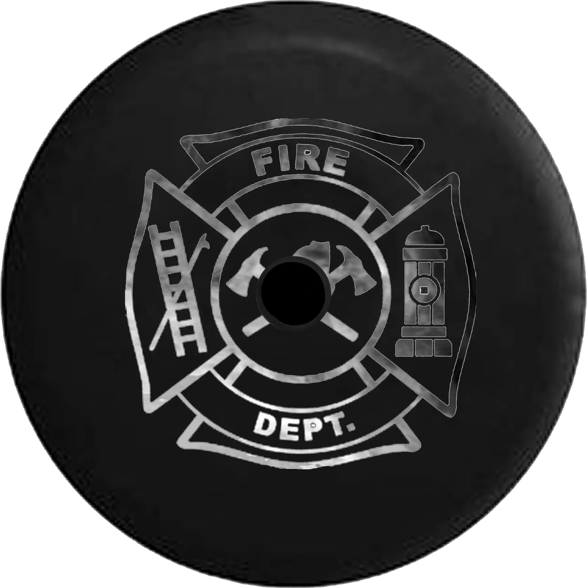 2018 2019 Wrangler  Backup Camera Fire Department Smoke Silver Grey Spare Tire Cover for Jeep  32 Inch