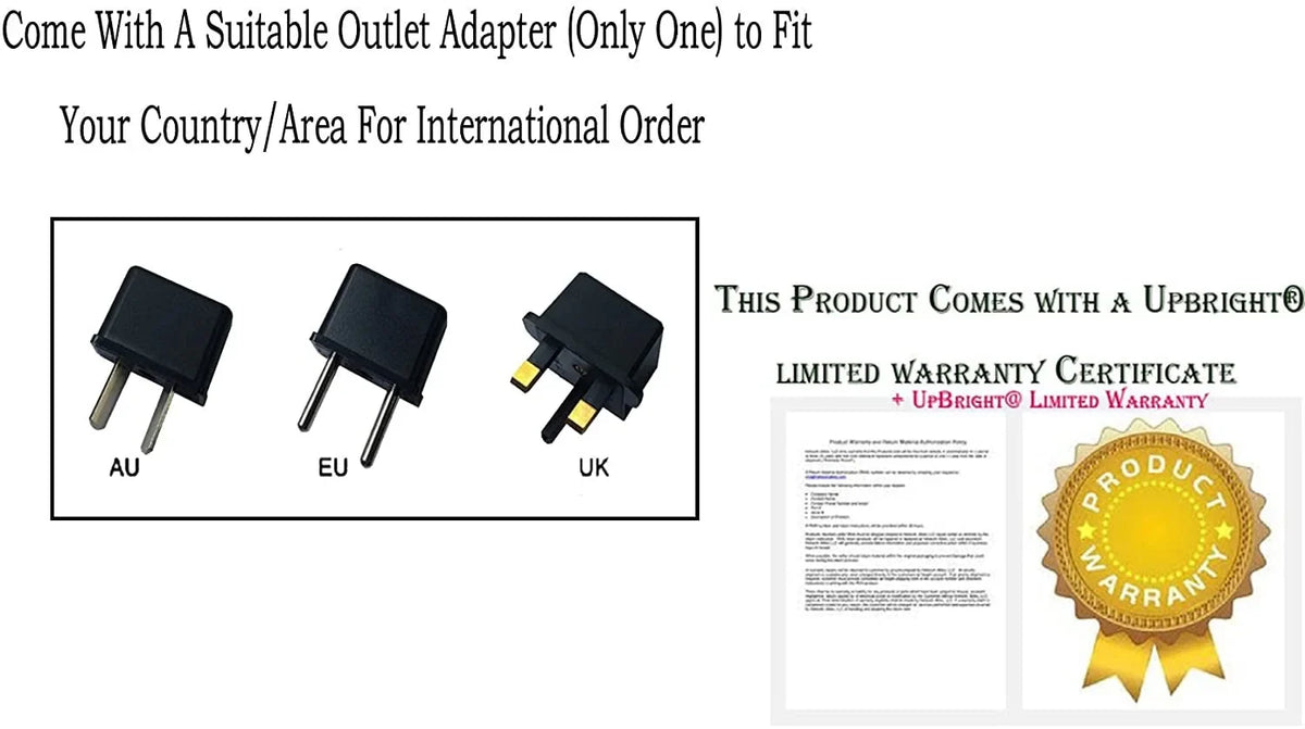 UpBright 20V / Adapter Compatible with Fosi Audio  Small Sound Bars for  Mini Soundbar Speaker 18" Bluetooth Speakers for Projector with    Power Supply Cord Battery Charger