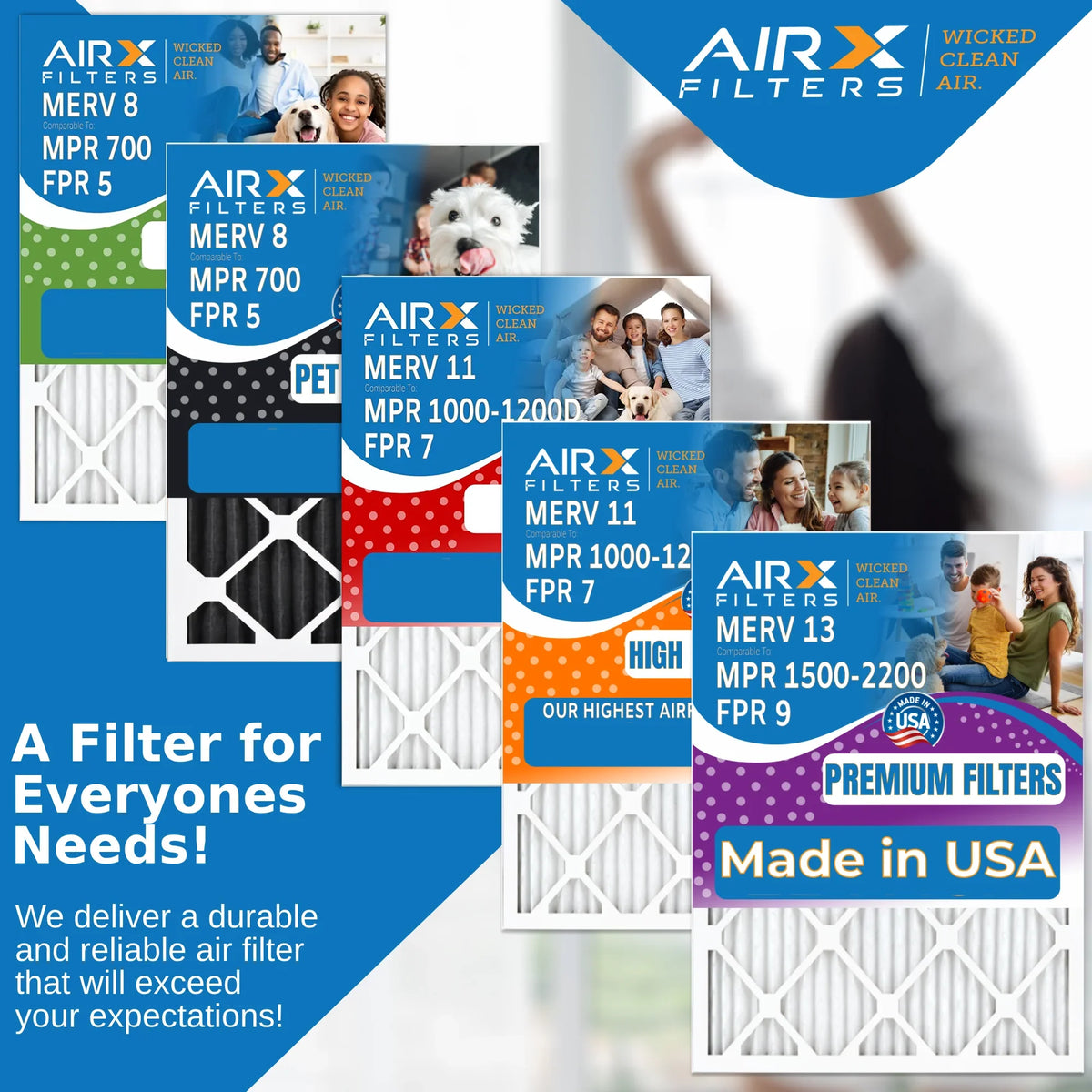 20x25x5 Air Filter  11 Comparable to  1000,  1200 &  7 Compatible with Goodman / Amana -1056 Premium  Made 20x25x5 Furnace Filter  11 - 2 pack by     .