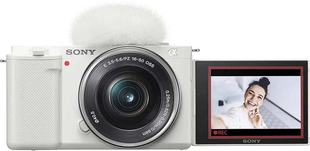 Sony  Alpha - - - Interchangeable Lens Mirrorless Vlog Camera Kit - White