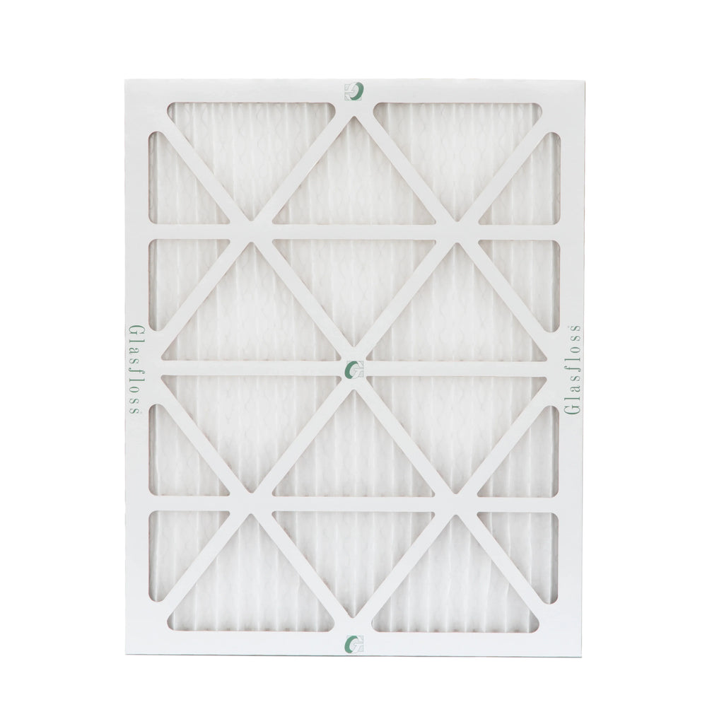 12 Pack of 18x20x1  13 Pleated Air Filters by Glasfloss. Actual Size: 17-1/2 x 19-1/2 x 7/8