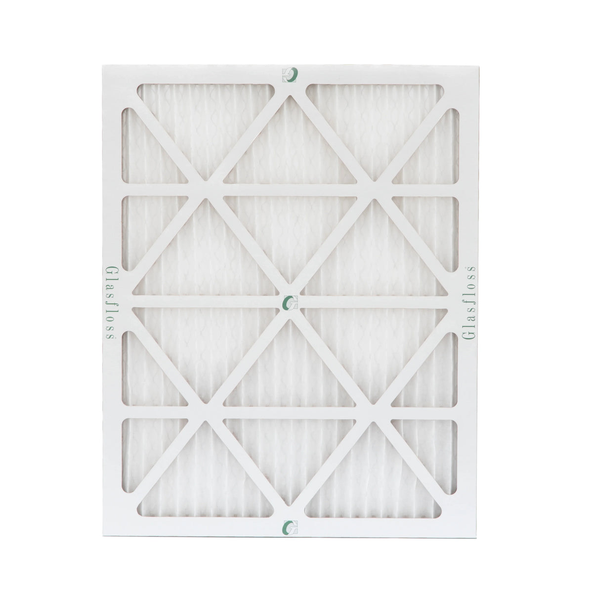 12 Pack of 18x20x1  13 Pleated Air Filters by Glasfloss. Actual Size: 17-1/2 x 19-1/2 x 7/8