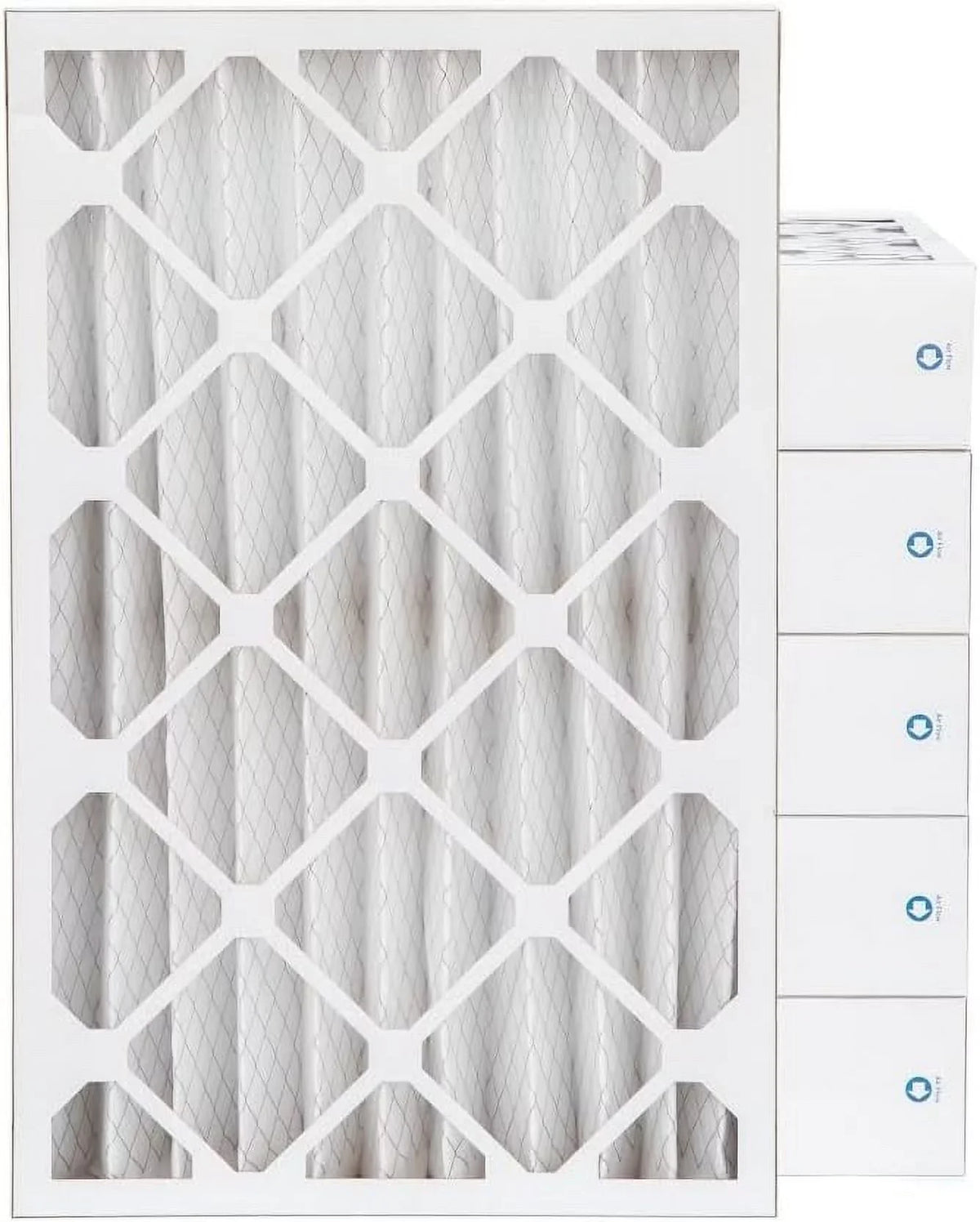 16X24x4  8 Pleated  Furne Air Filters. Case Of 6. Size: 15-1/2  23-1/2  3-3/4