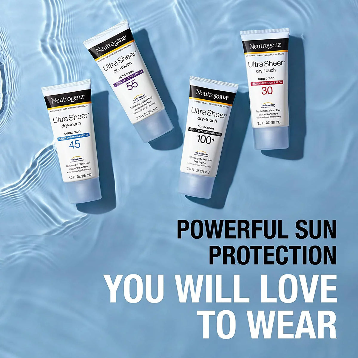 Invisible Daily Sunscreen Lotion with  55- Sweat & Water Resistant Sun Block Lotion for 80 Minutes | Moisturizing & Quick Drying Skin Sun Protection| 1 Pack: 3  Per Pack, Pack of 15