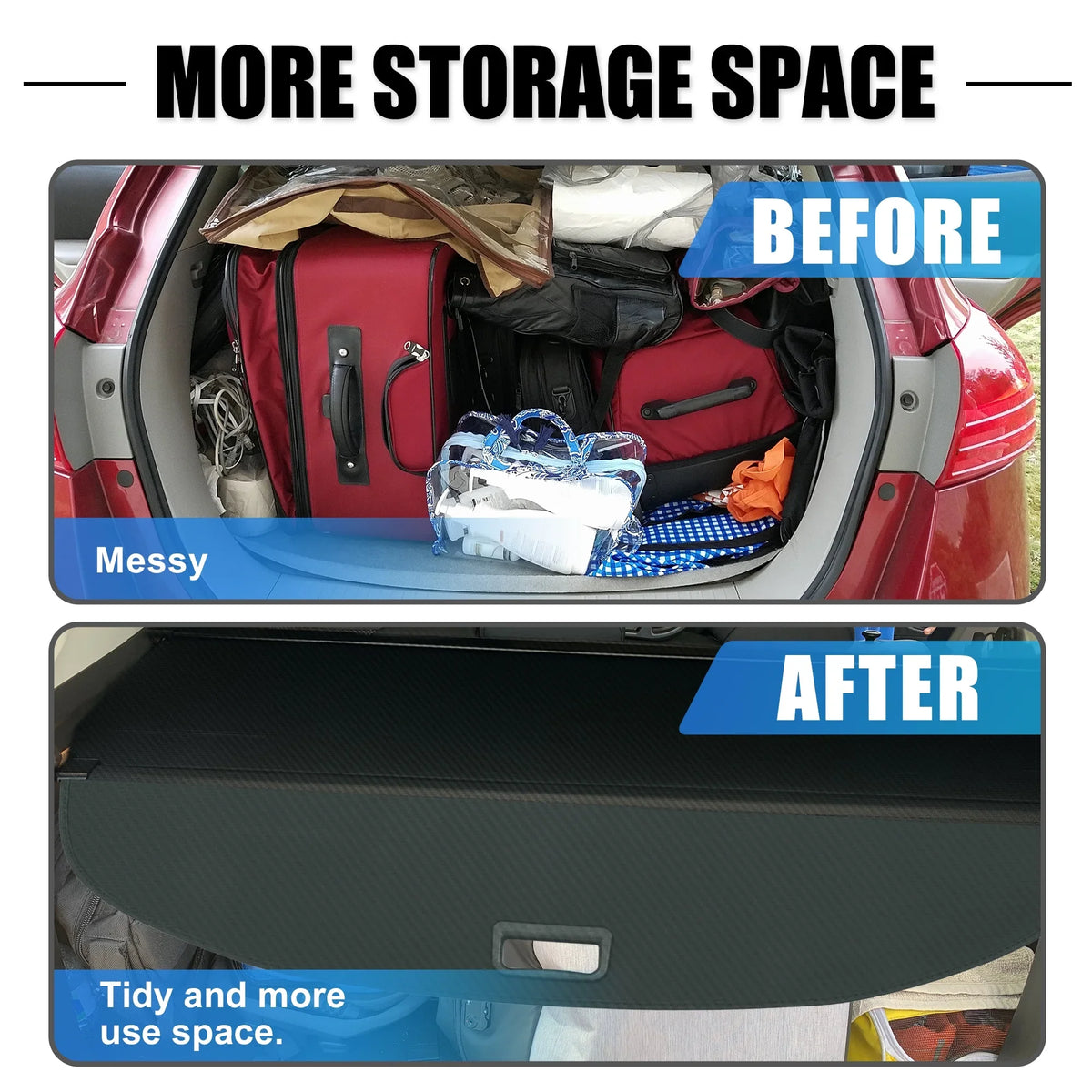 Unique Bargains Retractable Cargo Cover Rear Trunk protective Shield Shade Fit for Nissan Rogue 2021-2024 Not for Rogue Sport
