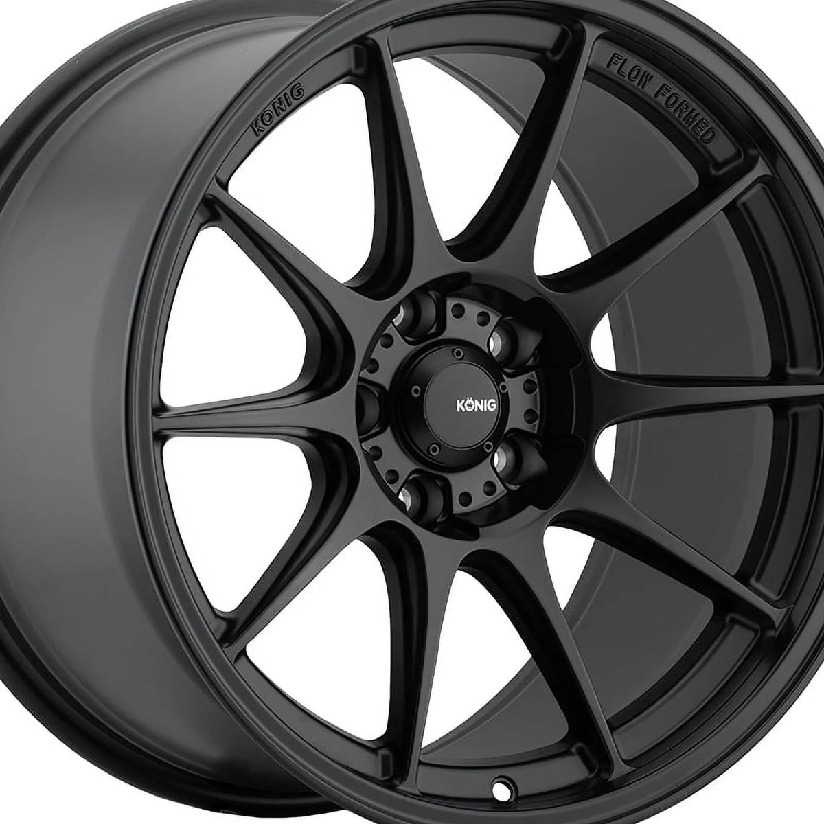 Konig 57B Dekagram 17x8 4x100 +45et Semi-Matte Black Wheel