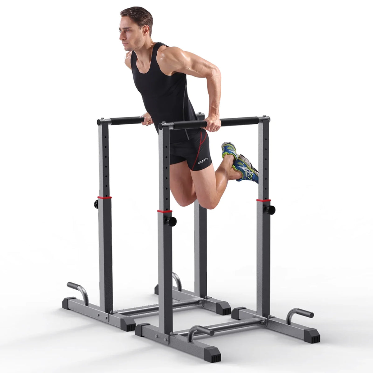 Dip Bar Station Set, 9 Level Adjustable, 1200lbs Heave Duty Dip Station for Full Body Workout Fitness,Functional Parallettes Bars