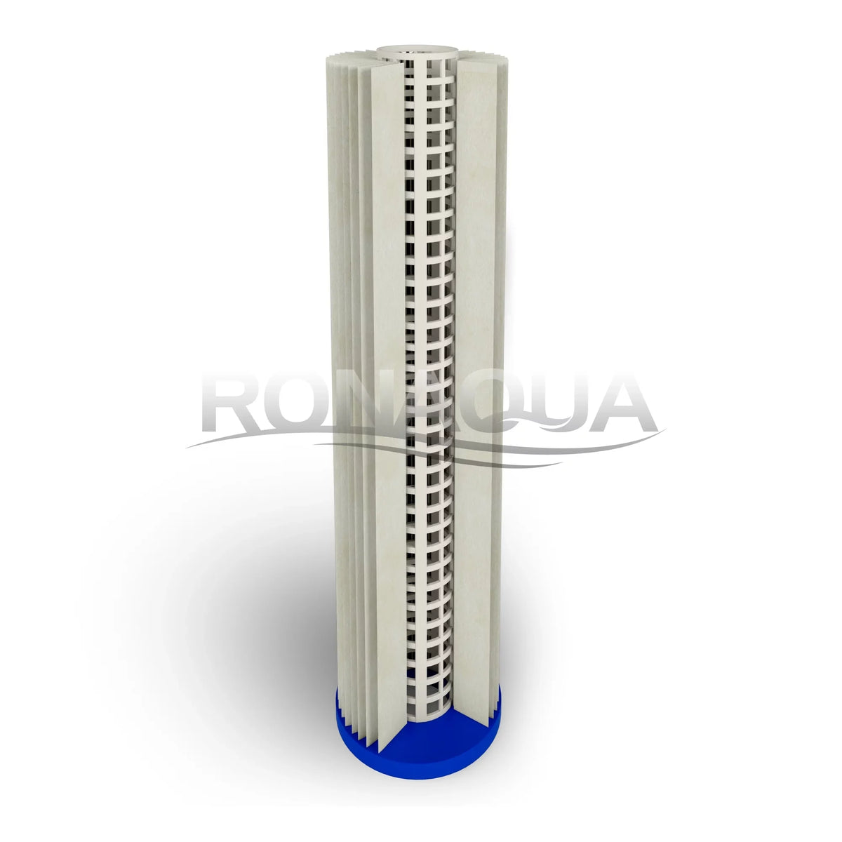 Big Blue Pleated Washable & Reusable Sediment Filter 5 Micron Amplified Surface Area, Removes Sand, Dirt, Silt, Rust, Extended Filter Life for 20" Big Blue Housing, by Ronaqua (Set of 4)