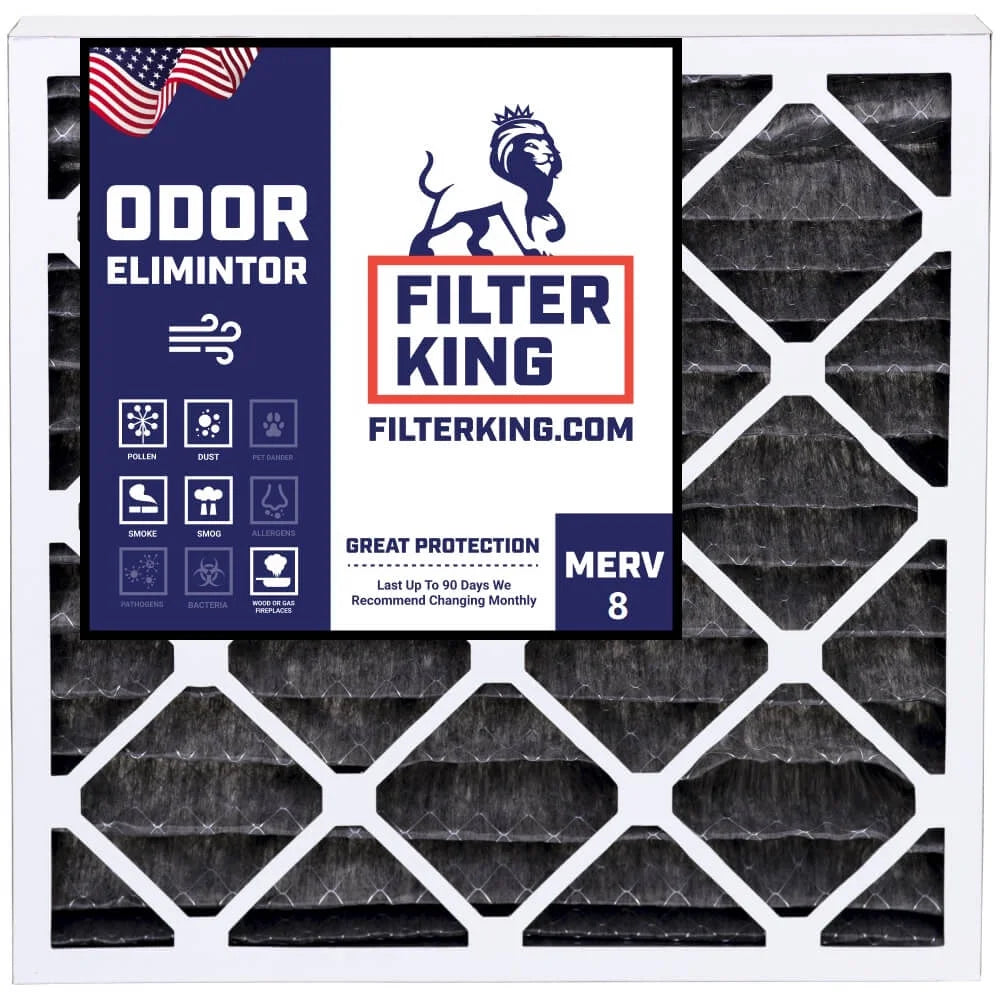 Filter King 16x18x1 Air Filter | 4- | Carbon  8  Pleated / Furnace Filters |    | Actual Size: 16 x 18 x .75"