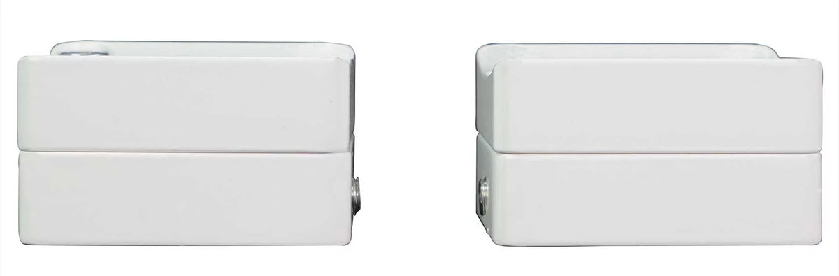 2) Rockville  5.25" 360° Swivel White Aluminum Surface Mount Speaker Pods